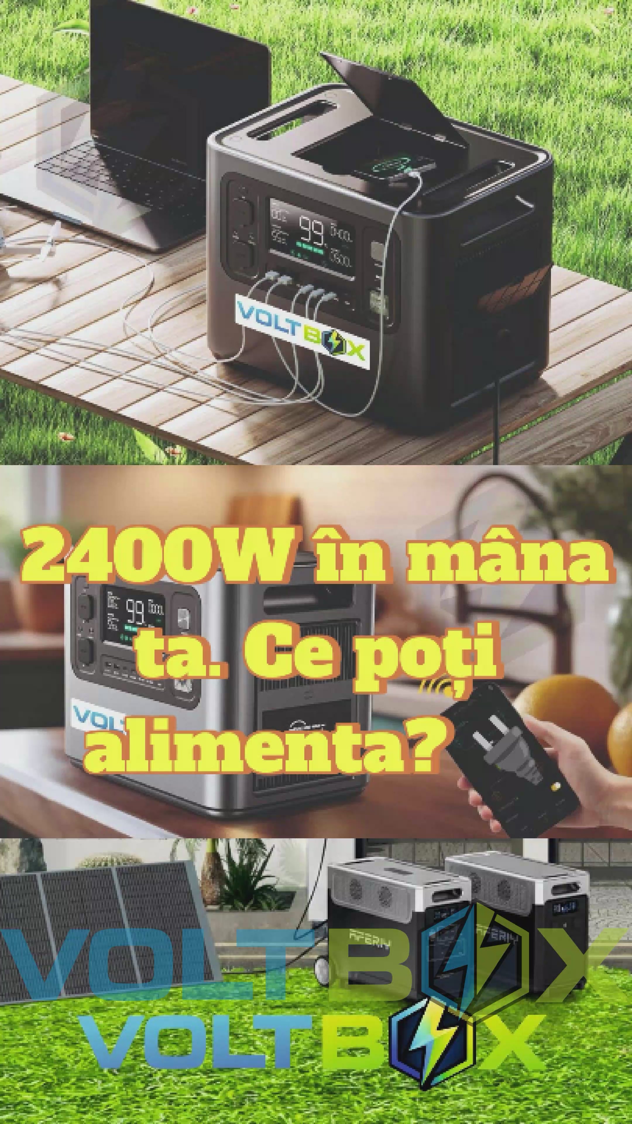 VOLTBOX Stație de alimentare portabilă 2400W